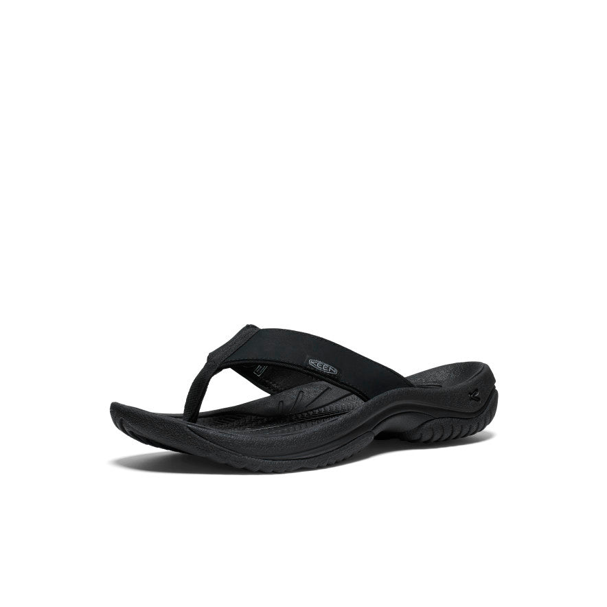 Men's Kona Leather Flip-Flop | Black/Steel Grey - Image 2