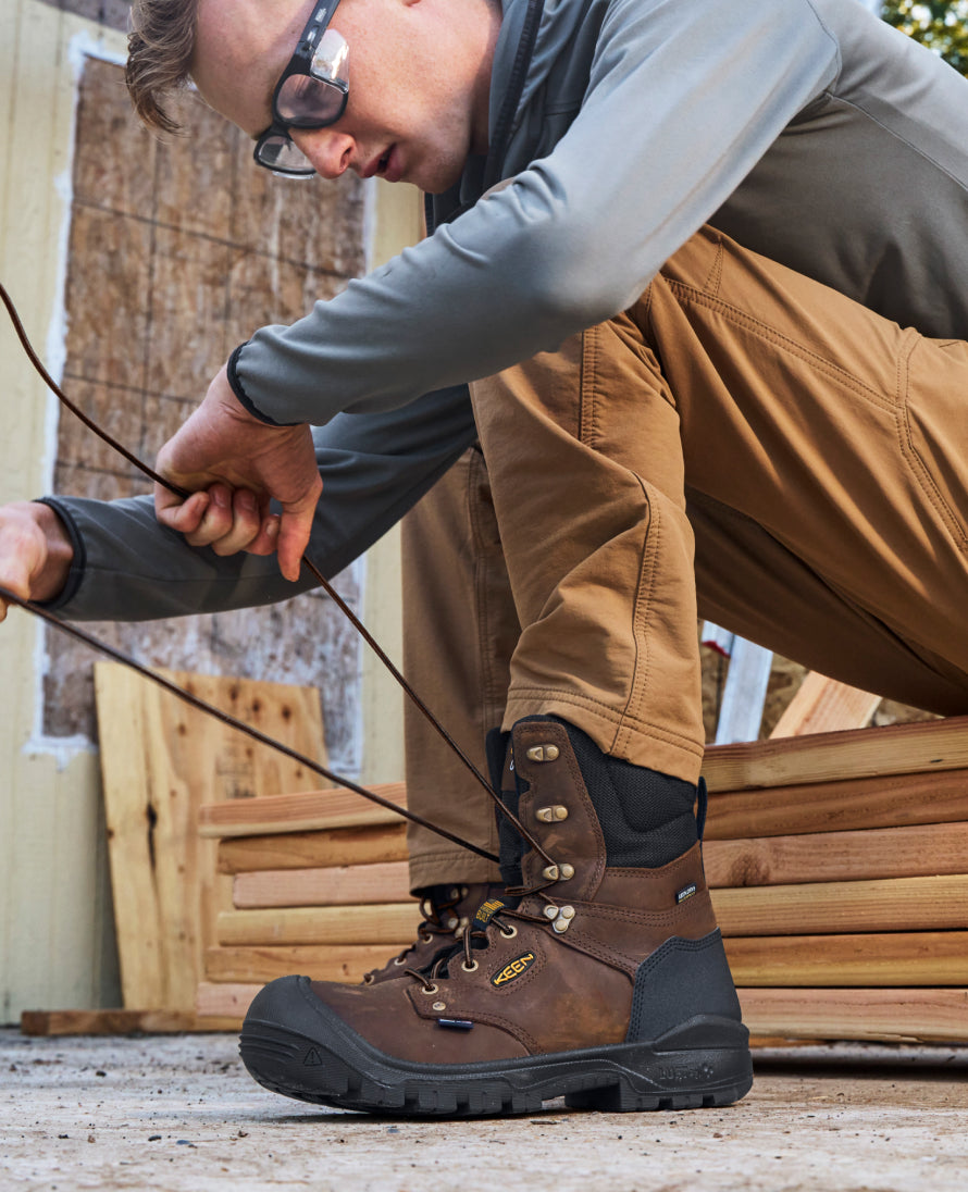 Men's Independence 8 Waterproof Boot (Soft Toe) | Dark Earth/Black - Image 8