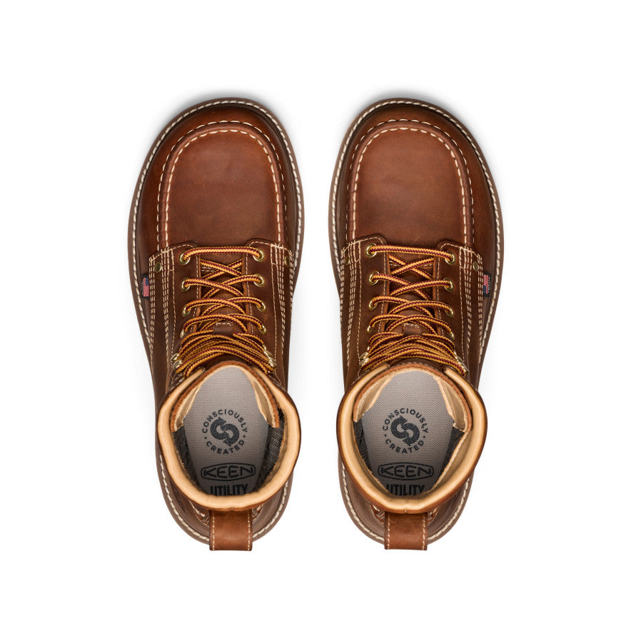 Men's Liberty 8 Waterproof Boot (Soft Toe) | Leather Brown/Gum - Image 4